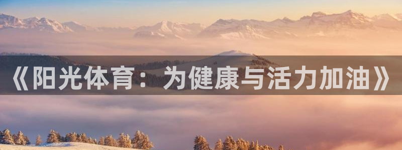 vsport体育官网下载软件：《阳光体育：为健康与活力加油》